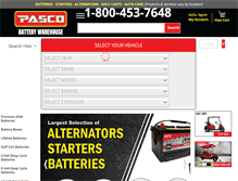 Tablet Screenshot of pascobattery.com